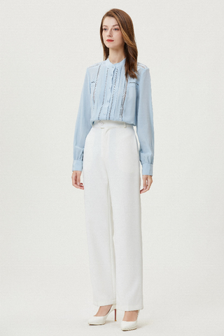 Fangyan | Blue Whale Silk Blouse