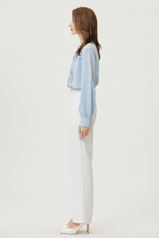 Fangyan | Blue Whale Silk Blouse