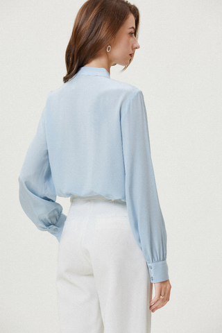 Fangyan | Blue Whale Silk Blouse
