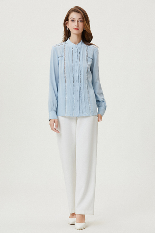 Fangyan | Blue Whale Silk Blouse