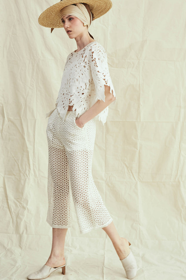 Rimless | White Chainlink Pant
