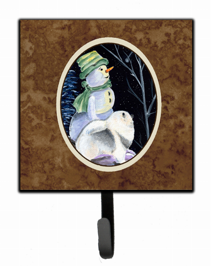 Snowman with Dog Leash or Key Holder
