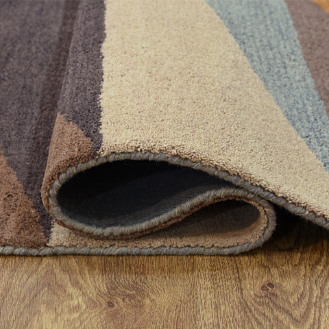 Rugsotic Carpets Hand Tufted Wool Square Area Rug Geometric