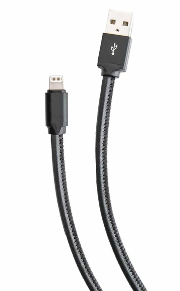 Genuine Leather Apple MFi Certified Lightning Cable for iPhones & iPads, 3-Ft