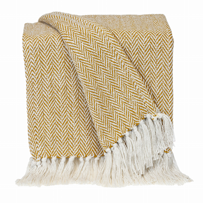 Parkland Collection Isla Transitional HANDLOOMed 52" x 67" Cotton Throw Blanket