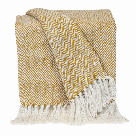 Parkland Collection Isla Transitional HANDLOOMed 52" x 67" Cotton Throw Blanket