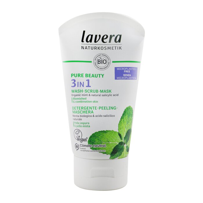 Pure Beauty 3 In 1 Wash, Scrub, Mask - For Blemished &amp; Combination Skin - 125ml/4oz