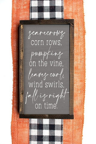 Fall Is Right On Time Wood Sign Wall Decor
