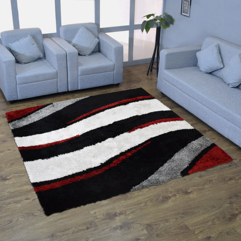 Rugsotic Carpets Hand Tufted Shag Polyester Square Area Rug Contemporary