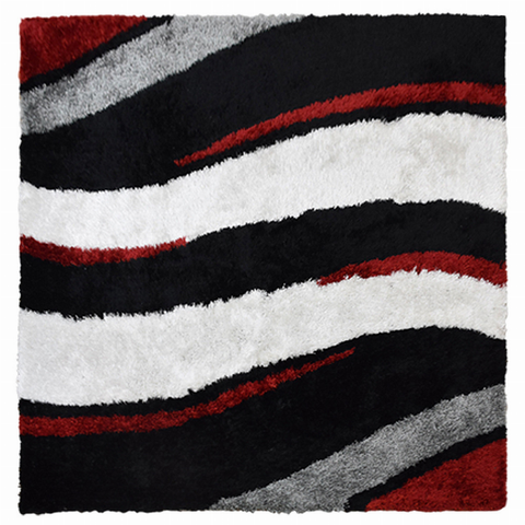 Rugsotic Carpets Hand Tufted Shag Polyester Square Area Rug Contemporary