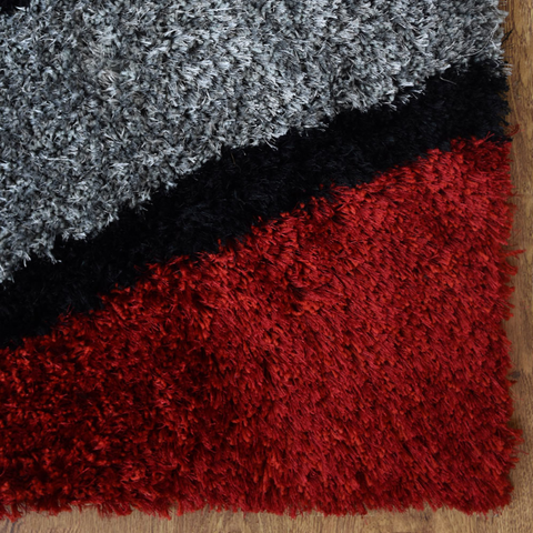 Rugsotic Carpets Hand Tufted Shag Polyester Square Area Rug Contemporary