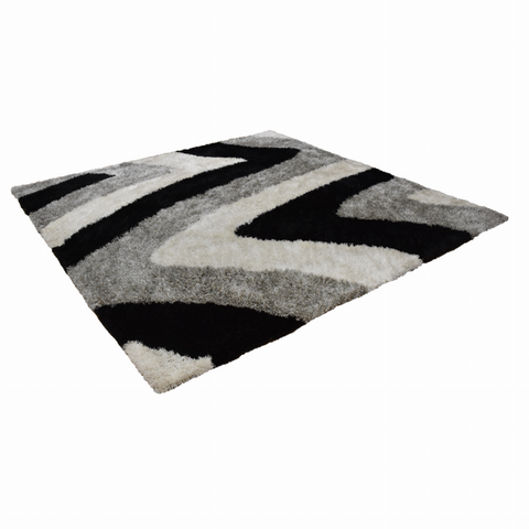 Rugsotic Carpets Hand Tufted Shag Polyester Square Area Rug Contemporary