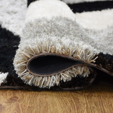Rugsotic Carpets Hand Tufted Shag Polyester Square Area Rug Contemporary