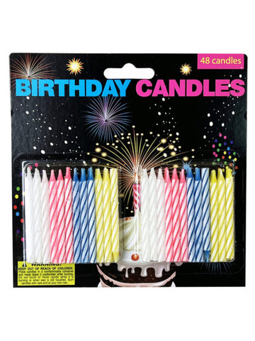 48 Piece Birthday Candle Set (Available in a pack of 16)