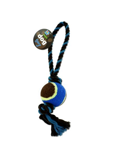Knotted Dog Toy with Tennis Ball (Available in a pack of 24)