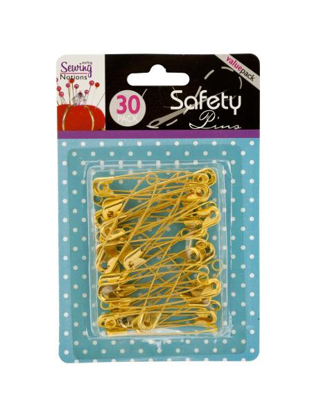 Jumbo Gold Tone Safety Pins (Available in a pack of 24)
