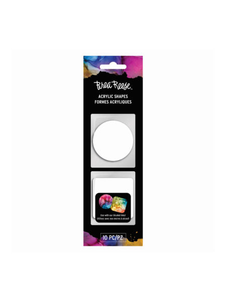 Brea Rose 10 Piece Acrylic Circle and Square Shapes (Available in a pack of 15)