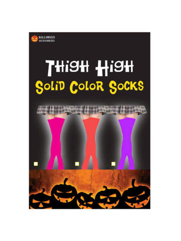 Thigh High Socks Purple, Pink and Red (Available in a pack of 4)