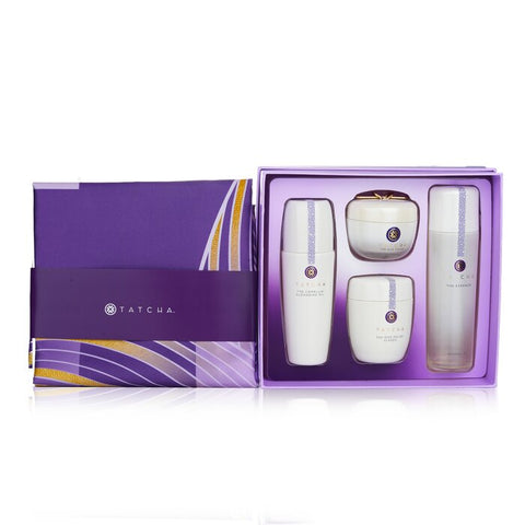 Ritual For Firm Skin Set: Camellia Cleansing Oil 150ml + Essence 150ml + Silk Cream 50ml + Rice Polish 60g - 4pcs
