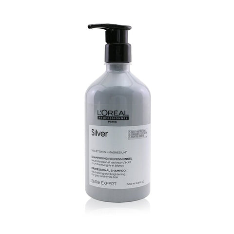 Professionnel Serie Expert - Silver Violet Dyes + Magnesium Neutralising And Brightening Shampoo (for Grey And White Hair) - 500ml/16.9oz