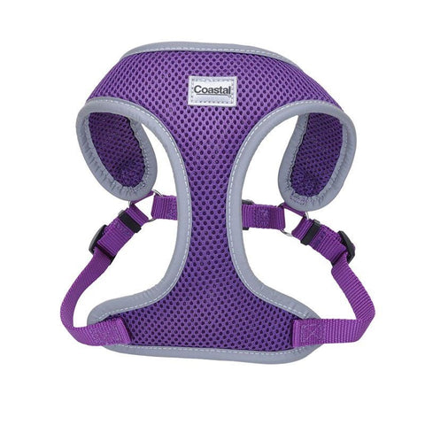 Coastal Pet Comfort Soft Reflective Wrap Adjustable Dog Harness - Purple - Small - 19-23" Girth - (5/8" Straps)