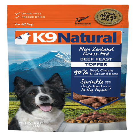 K9 Natural Dog Freeze Dried Topper Beef 5 Oz.