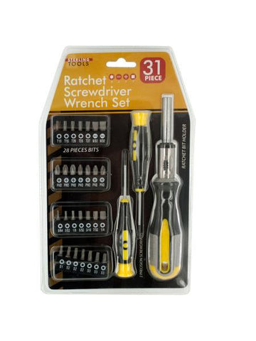 31-Piece Ratchet Screwdriver Wrench Set (Available in a pack of 1)