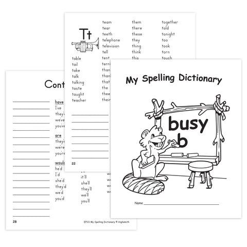 My Own Books™ My Spelling Dictionary, Pack of 6