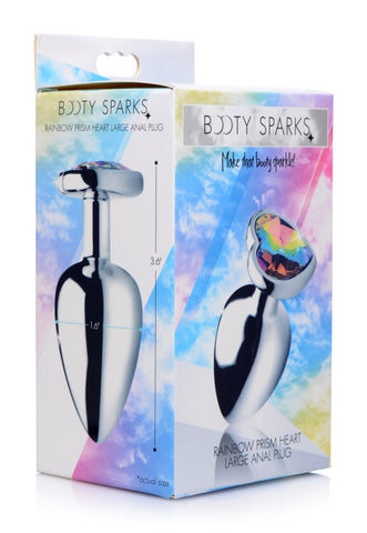 Bootysparks Rainbow Prism Heart Anal Plug