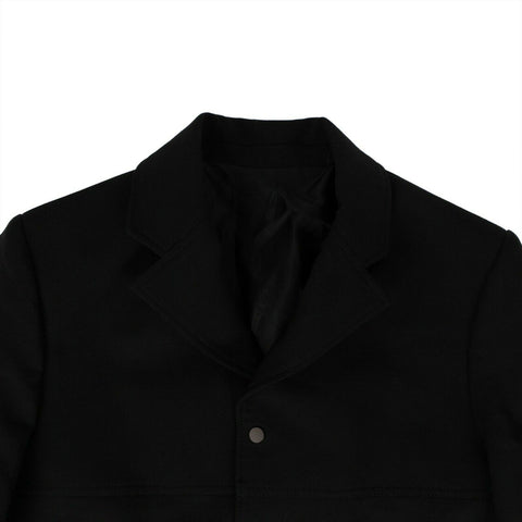 Cotton Virgin Wool Coach Jacket - Black