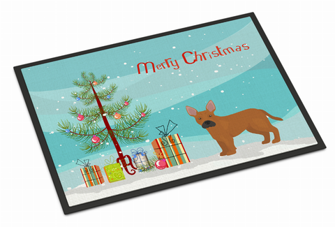 Christmas Tree Dog Art Indoor or Outdoor Mat