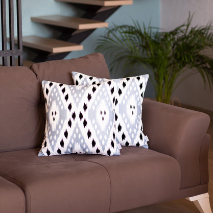 Ikat Set of 2 Square Boho Throw Pillow Covers