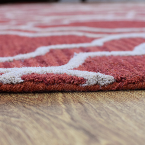 Rugsotic Carpets Hand Tufted Wool Round Area Rug Geometric