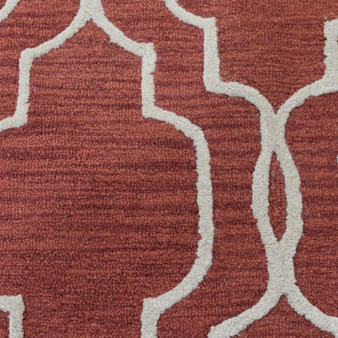 Rugsotic Carpets Hand Tufted Wool Round Area Rug Geometric