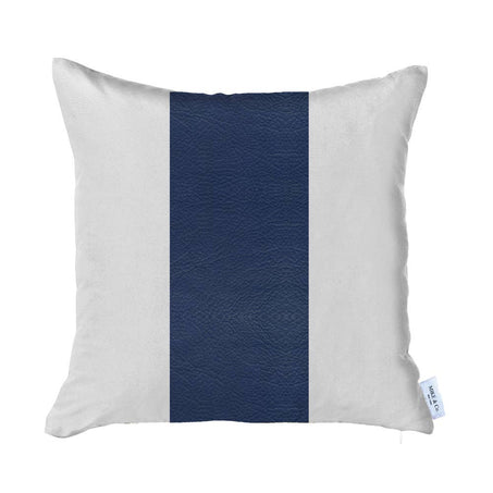 Vegan Faux Leather Detailed Throw Pillow
