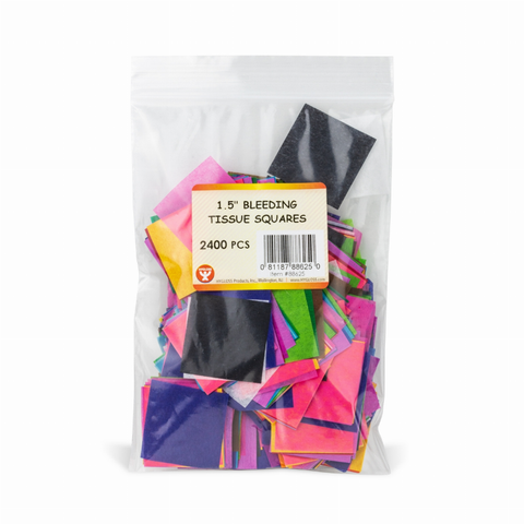 Tissue Squares, 5", Primary Colors, Pack of 480