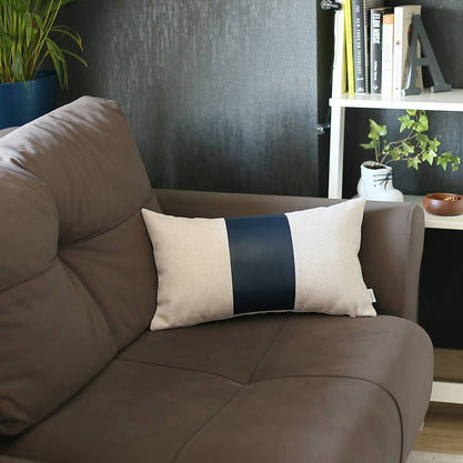 Bohemian Vegan Faux Leather Detailed Throw Pillow Covers