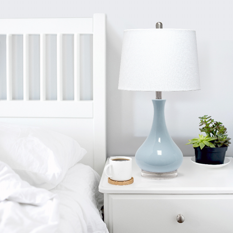 Lalia Home Droplet Table Lamp with Fabric Shade