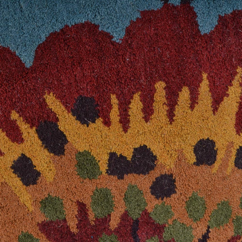 Rugsotic Carpets Hand Tufted Wool Octagon Area Rug Floral