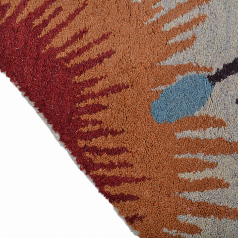 Rugsotic Carpets Hand Tufted Wool Octagon Area Rug Floral