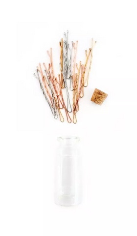 Glass Bottle of 18 Mini Sleek Bobbies