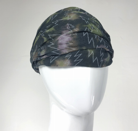 Grateful Dead Cotton Tie Dye Headband With Bolt Print
