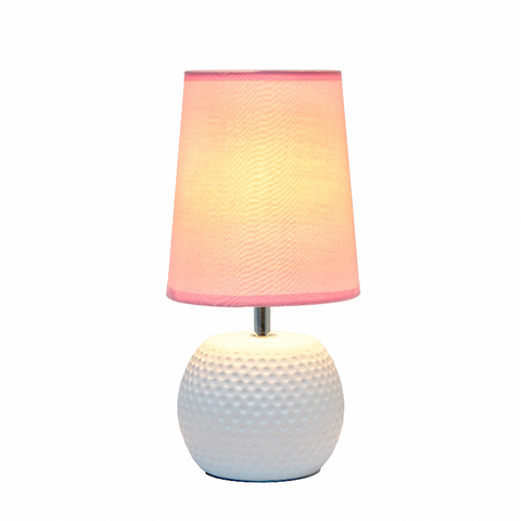Simple Designs Studded Texture Ceramic Table Lamp