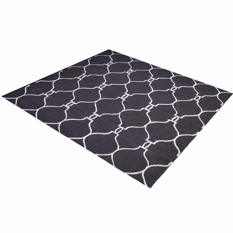 Rugsotic Carpets Hand Tufted Wool Square Area Rug Geometric
