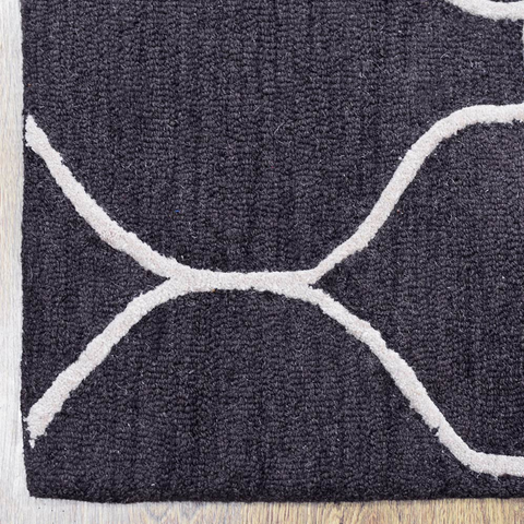 Rugsotic Carpets Hand Tufted Wool Square Area Rug Geometric