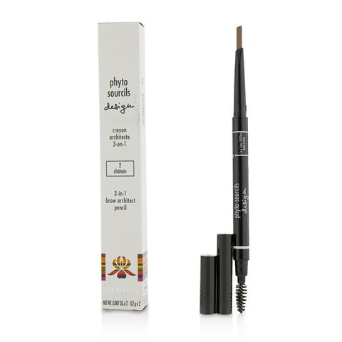 Phyto Sourcils Design 3 In 1 Brow Architect Pencil - # 3 - 2x0.2g/0.007oz
