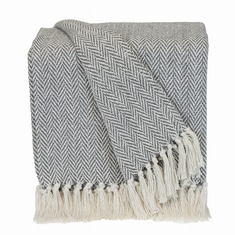 Parkland Collection Isla Transitional HANDLOOMed 52" x 67" Cotton Throw Blanket