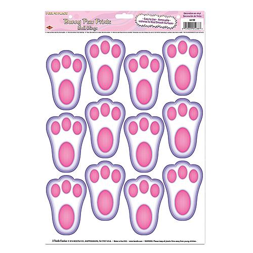 Easter Bunny Paw Prints Window Clings
