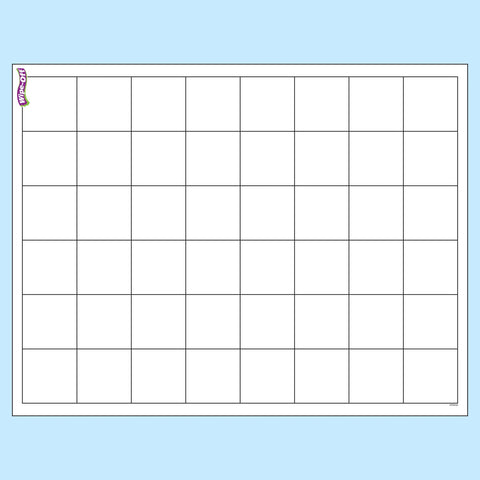Graphing Grid (Large Squares) Wipe-Off® Chart, 17" x 22", Pack of 6