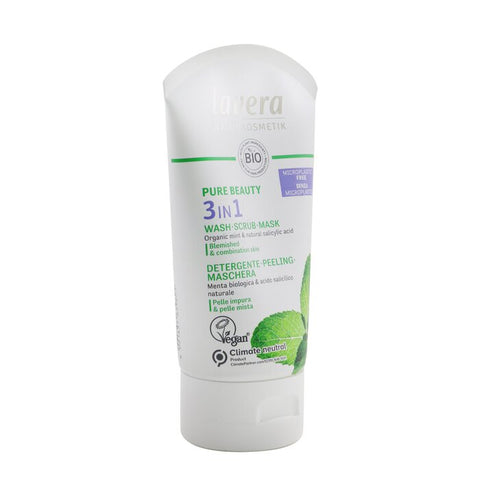 Pure Beauty 3 In 1 Wash, Scrub, Mask - For Blemished &amp; Combination Skin - 125ml/4oz